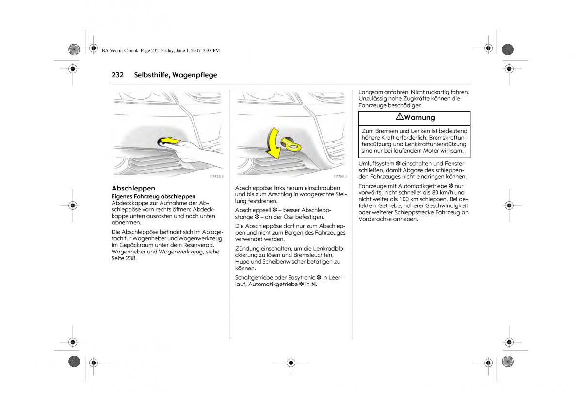 Opel Vectra C Handbuch / page 236