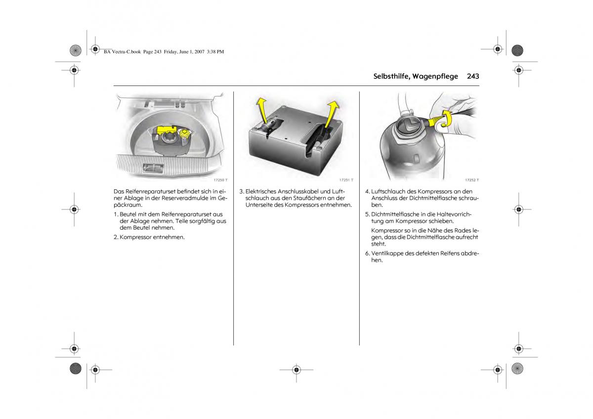 manual  Opel Vectra C Handbuch / page 247