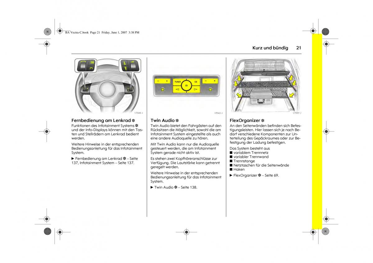 Opel Vectra C Handbuch / page 25