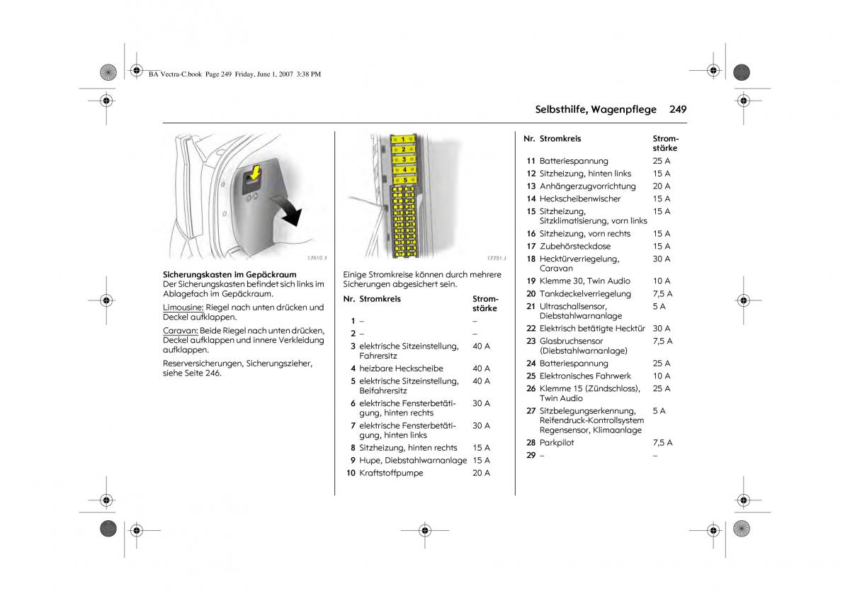 Opel Vectra C Handbuch / page 253