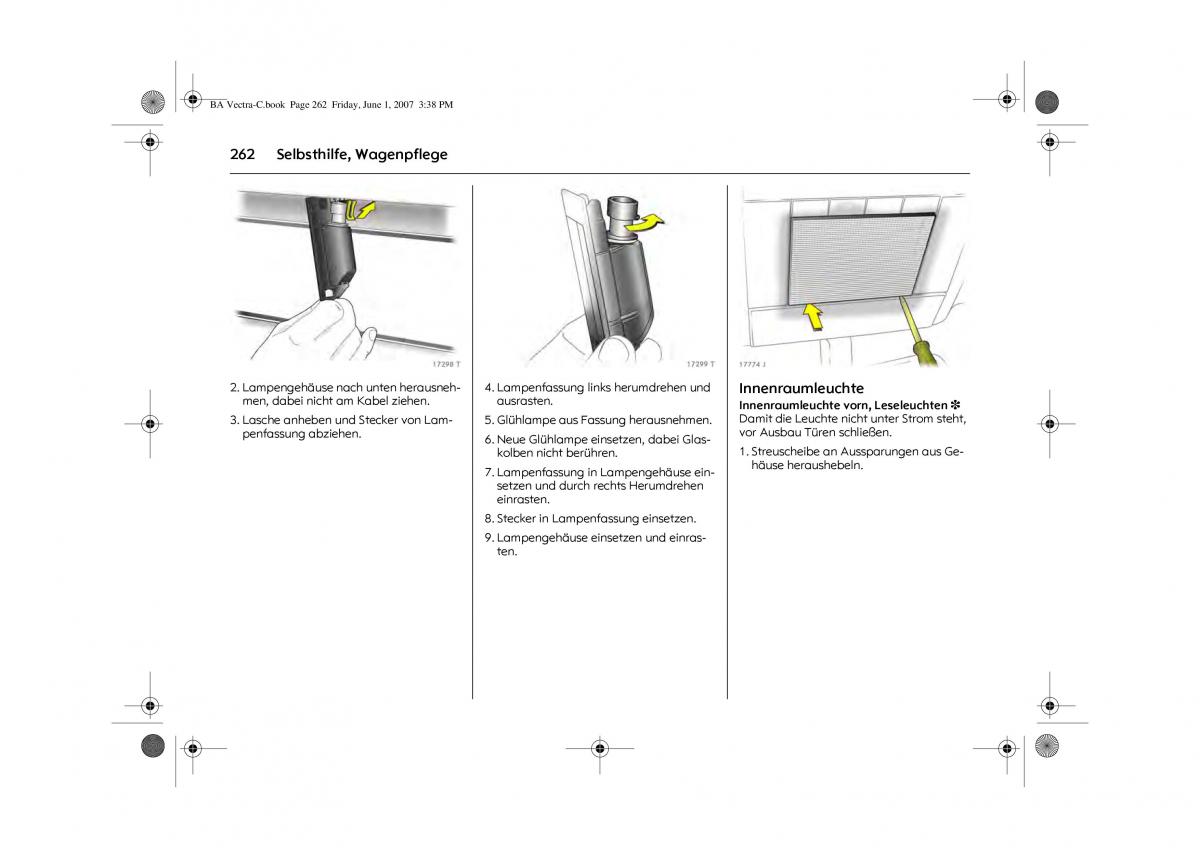 Opel Vectra C Handbuch / page 266