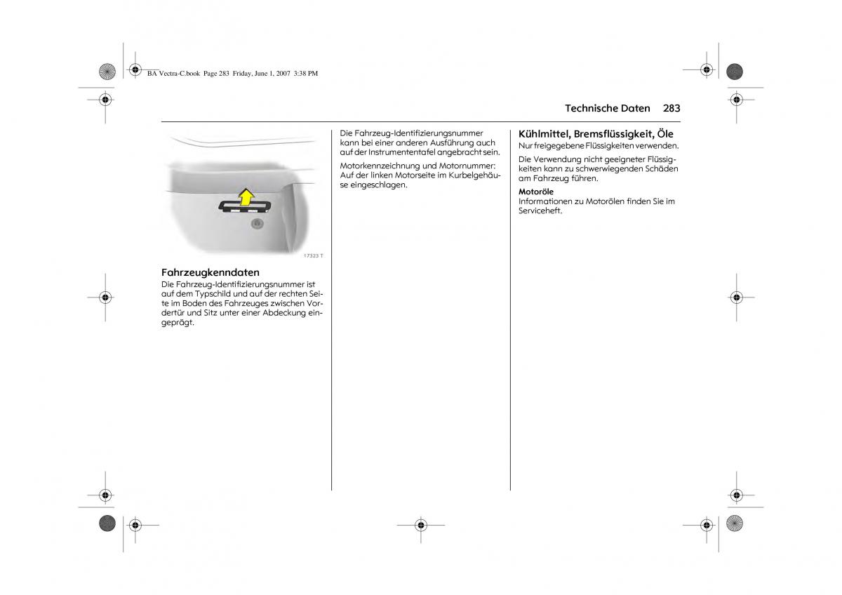 manual  Opel Vectra C Handbuch / page 287