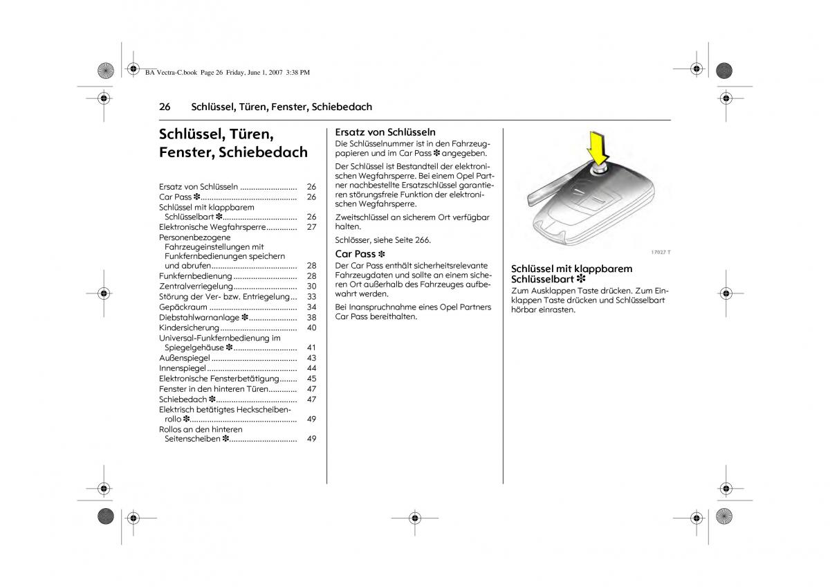 Opel Vectra C Handbuch / page 30