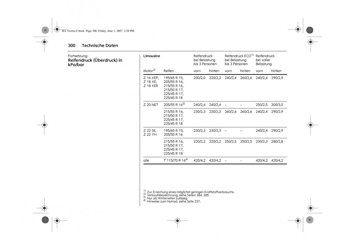 Opel Vectra C Handbuch / page 304