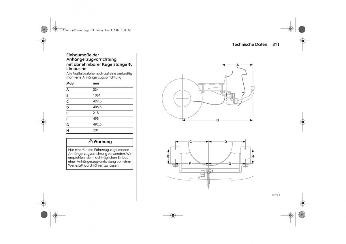 Opel Vectra C Handbuch / page 315