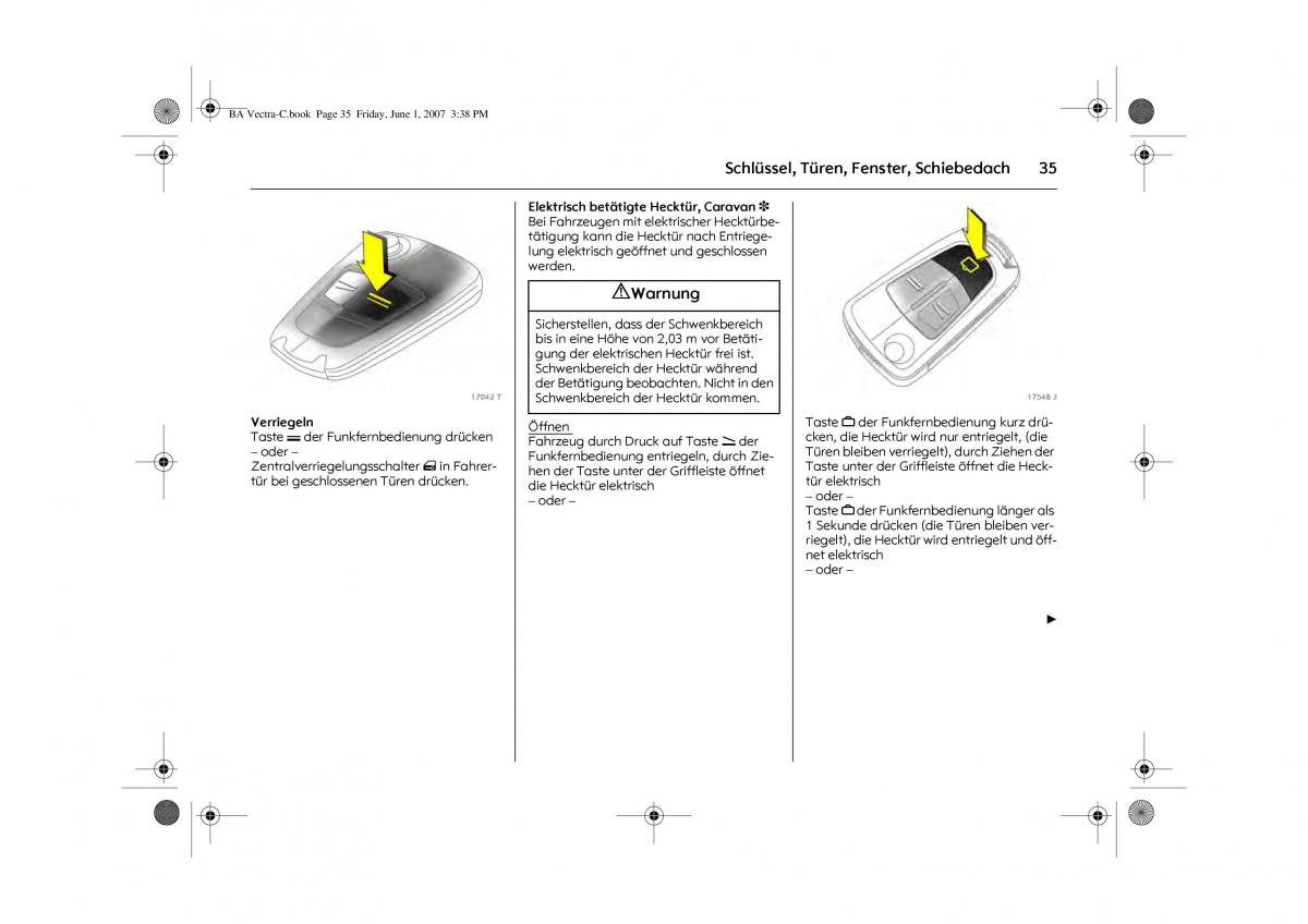 Opel Vectra C Handbuch / page 39