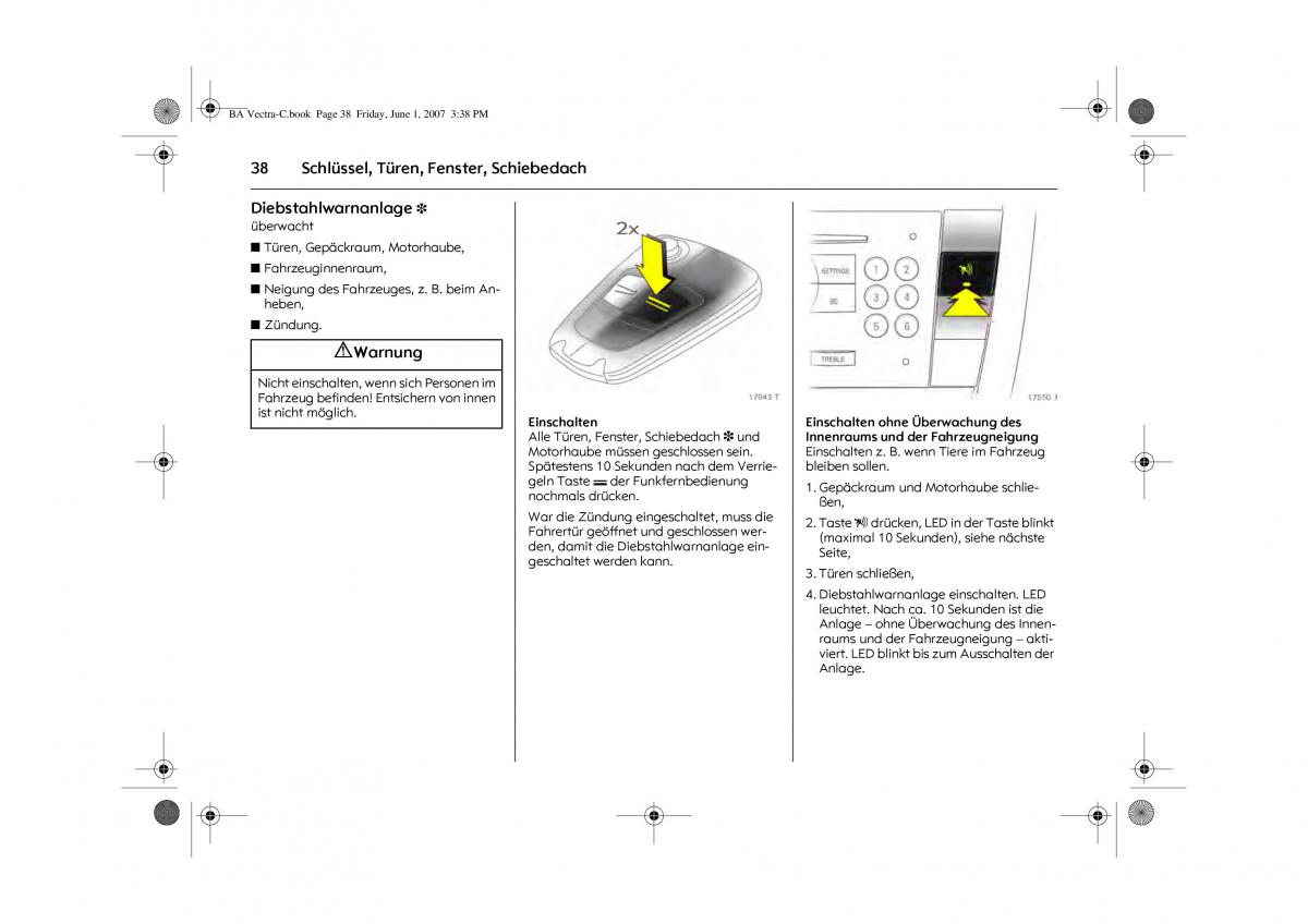 Opel Vectra C Handbuch / page 42