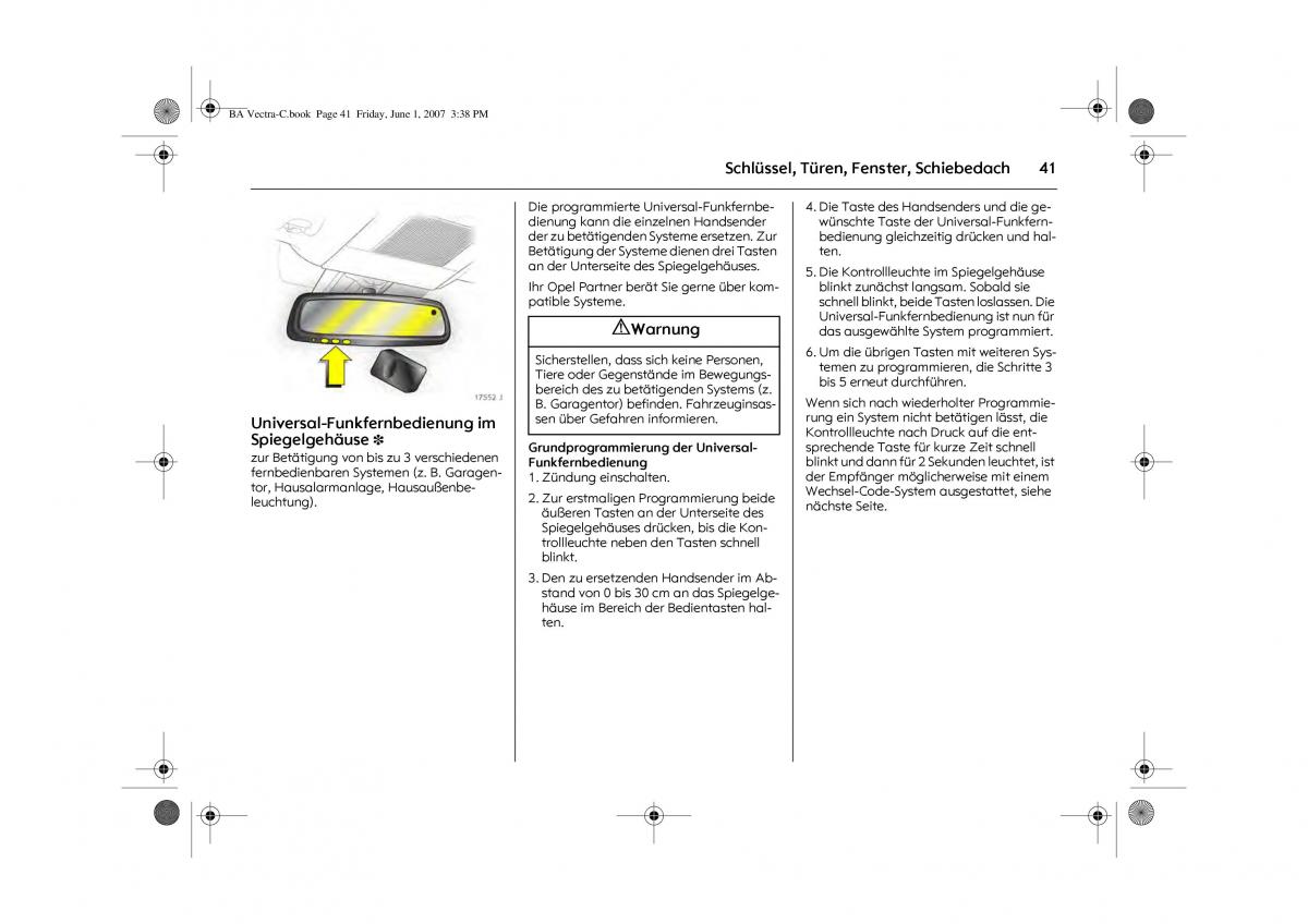 Opel Vectra C Handbuch / page 45