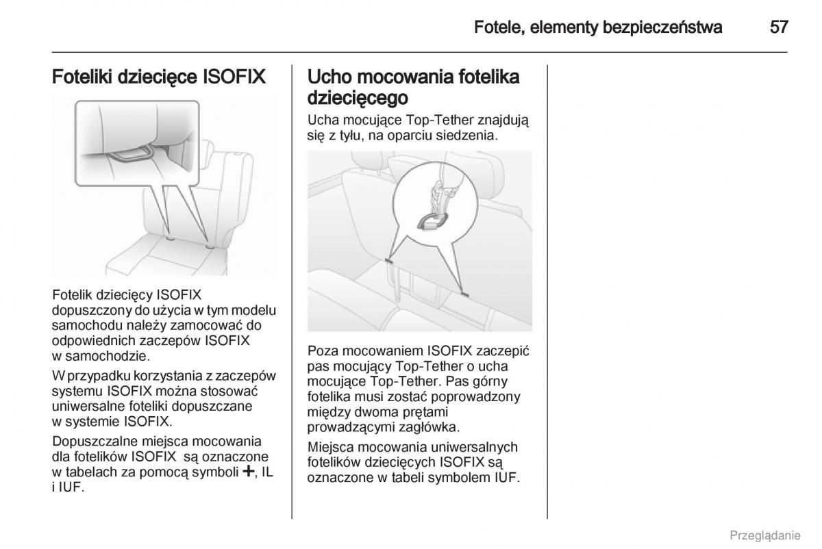 Opel Vivaro I 1 instrukcja obslugi / page 58