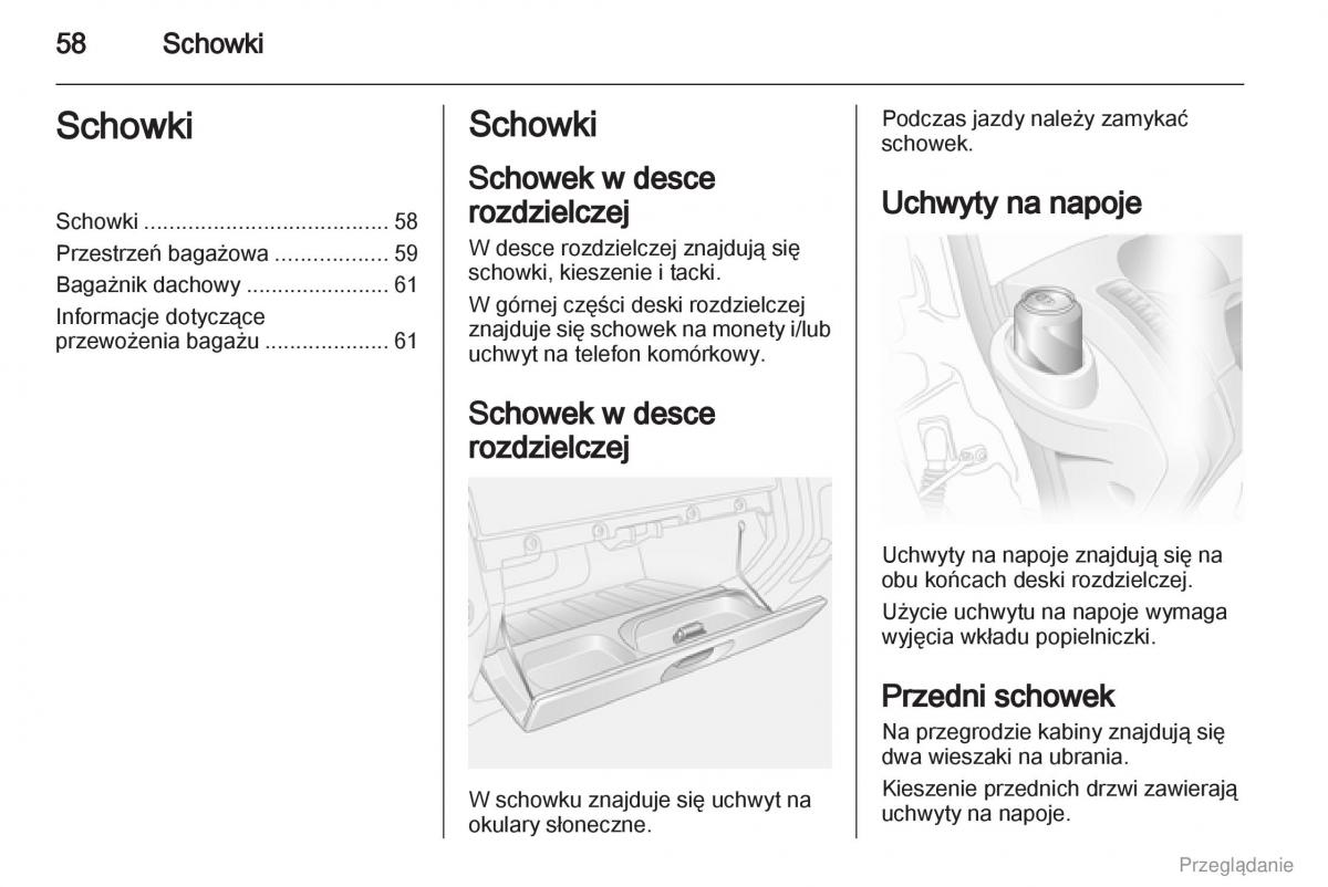 Opel Vivaro I 1 instrukcja obslugi / page 59