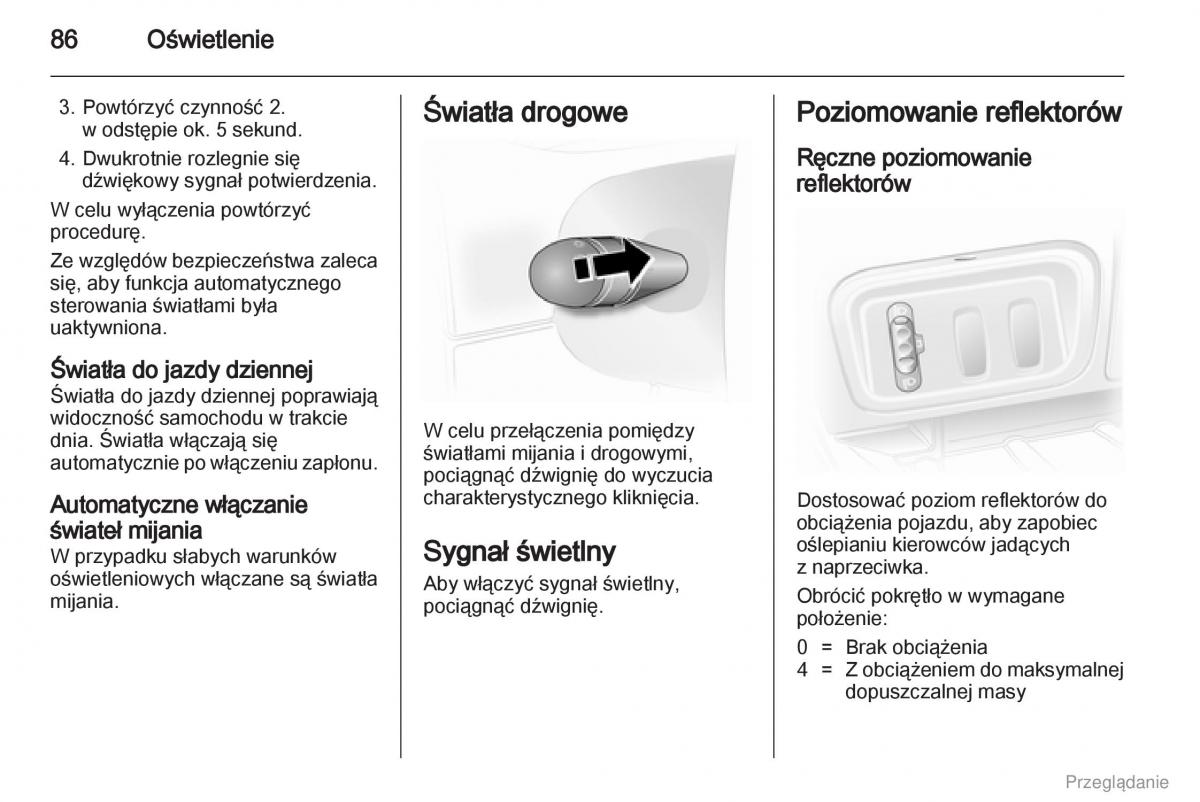 Opel Vivaro I 1 instrukcja obslugi / page 87