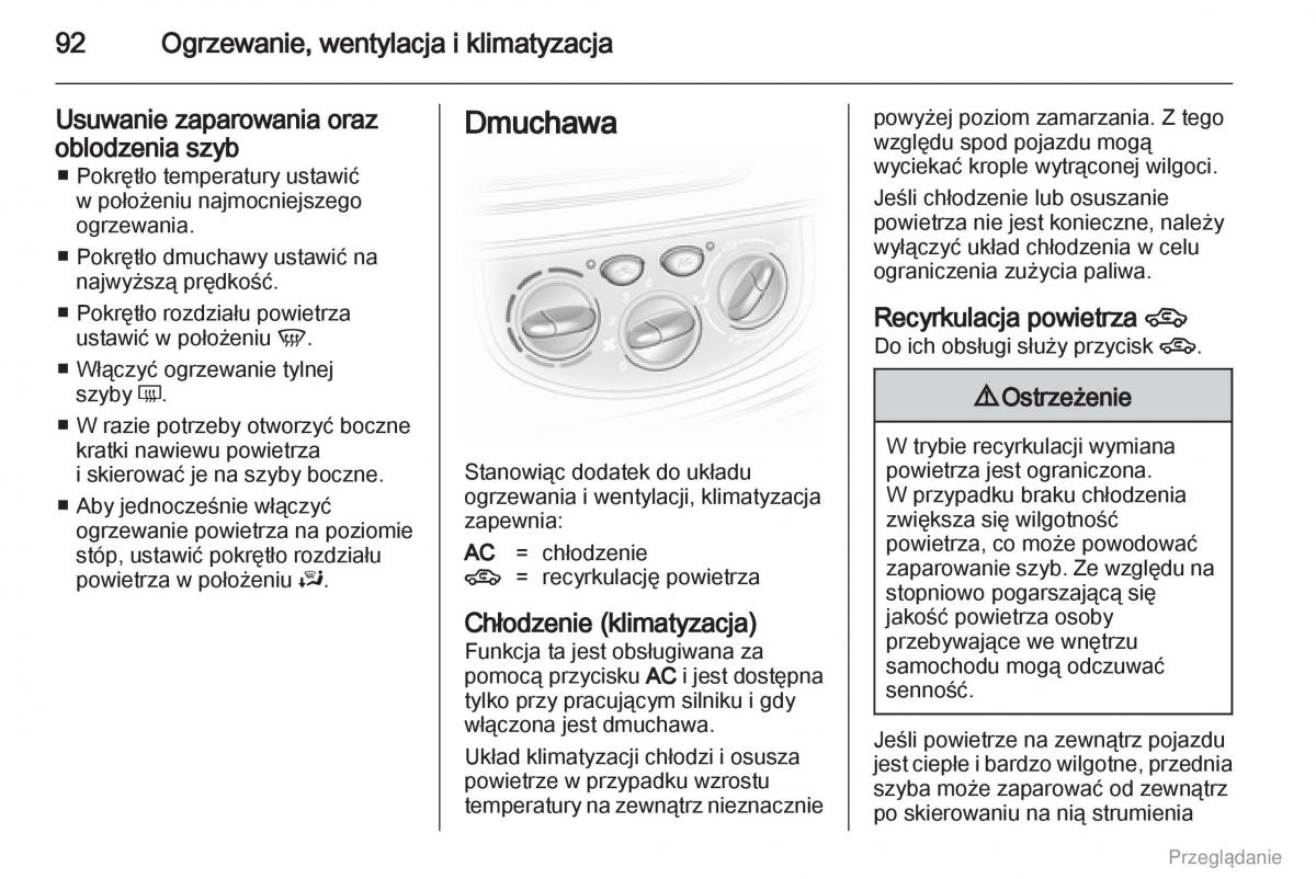 Opel Vivaro I 1 instrukcja obslugi / page 93