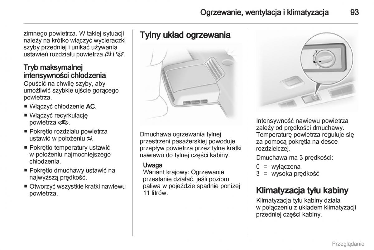 Opel Vivaro I 1 instrukcja obslugi / page 94