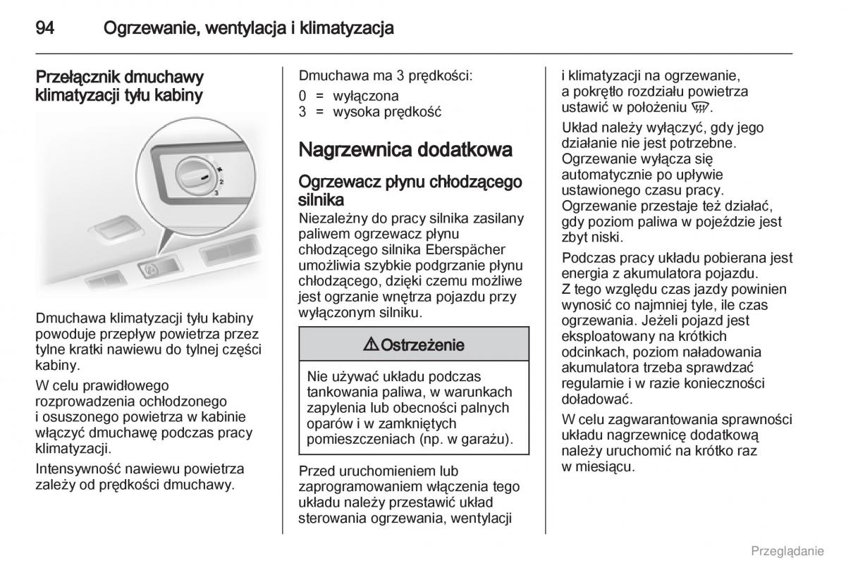 Opel Vivaro I 1 instrukcja obslugi / page 95