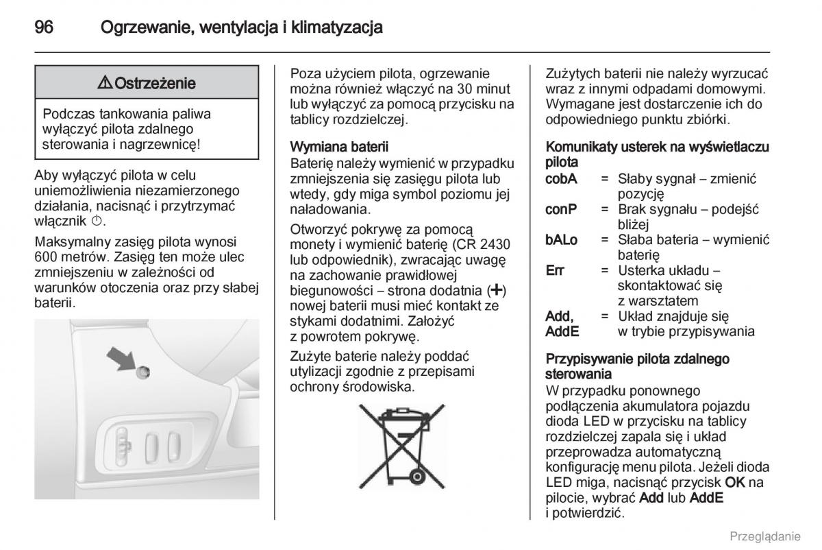 Opel Vivaro I 1 instrukcja obslugi / page 97