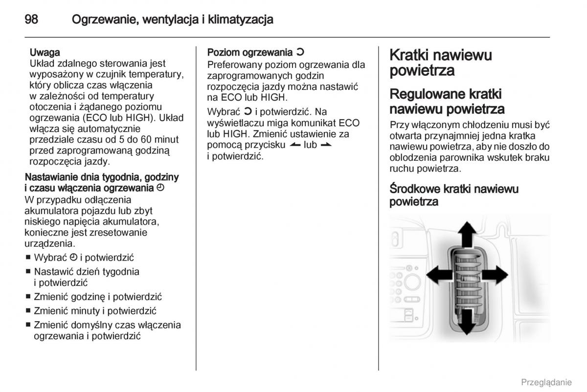 Opel Vivaro I 1 instrukcja obslugi / page 99