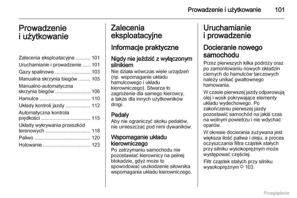 Opel Vivaro I 1 instrukcja obslugi / page 102