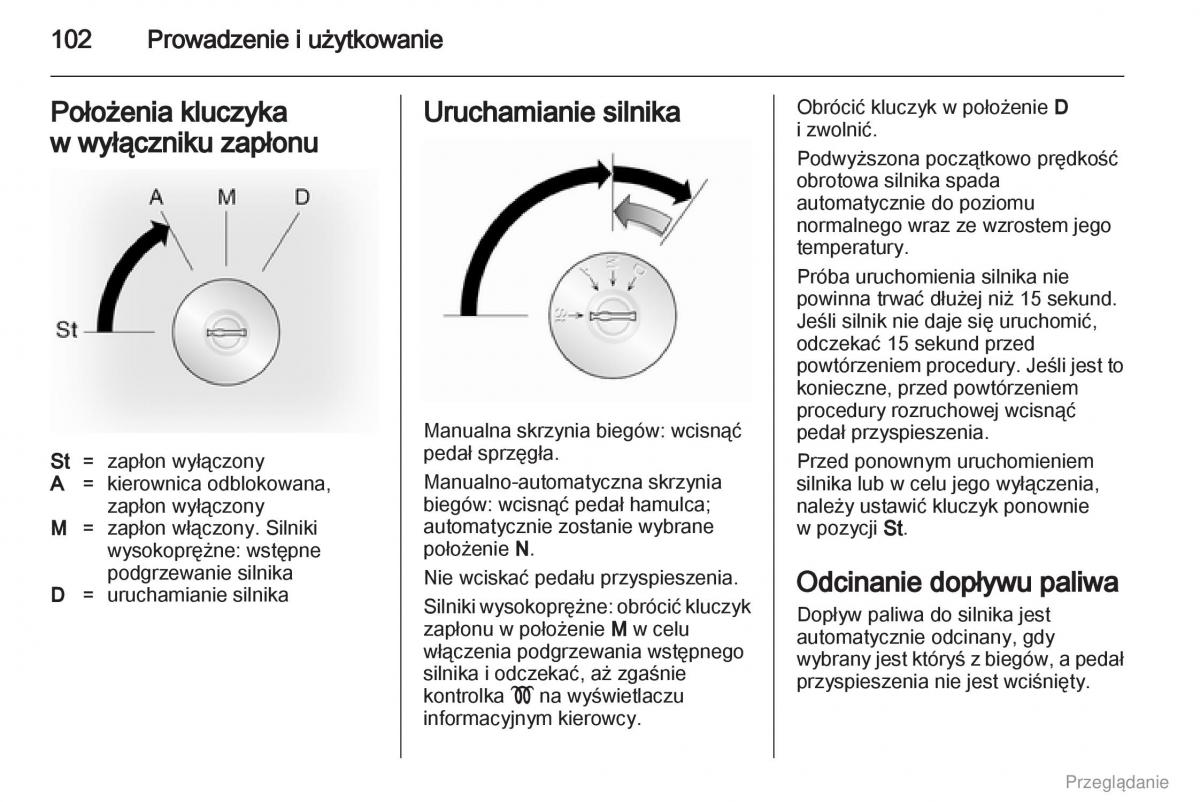 Opel Vivaro I 1 instrukcja obslugi / page 103