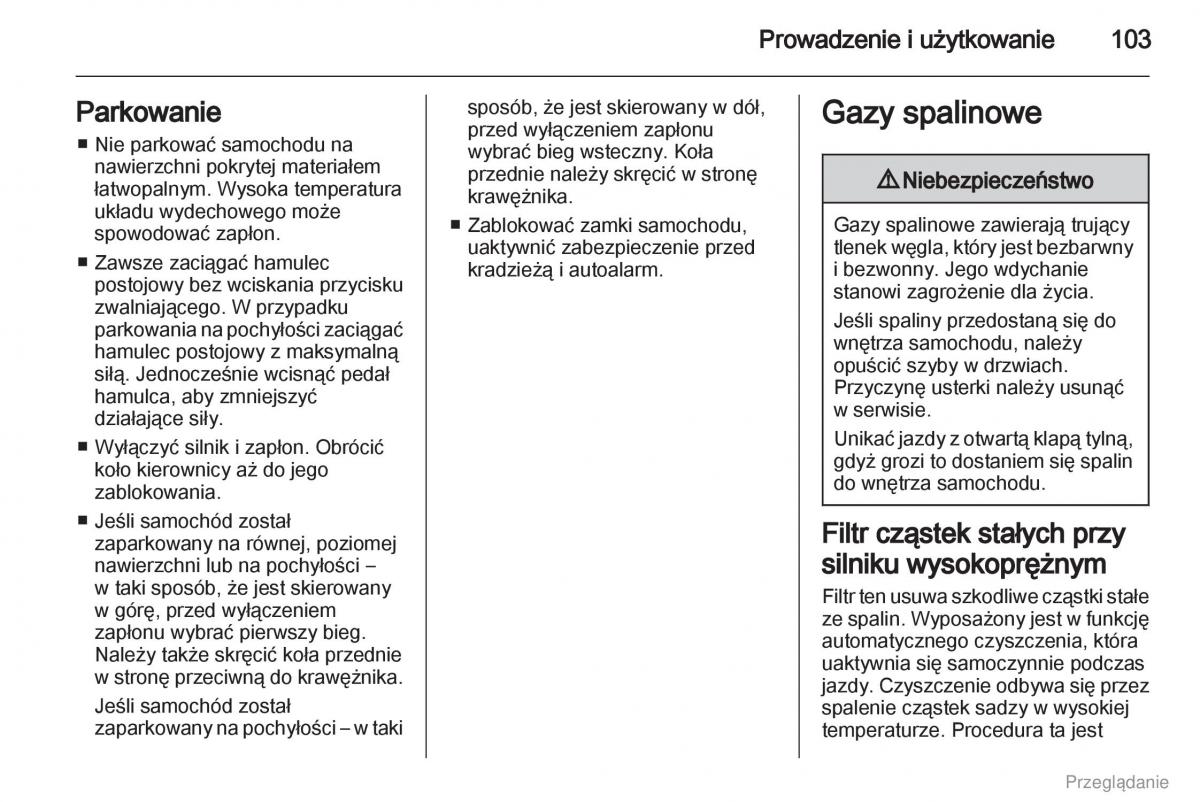 Opel Vivaro I 1 instrukcja obslugi / page 104