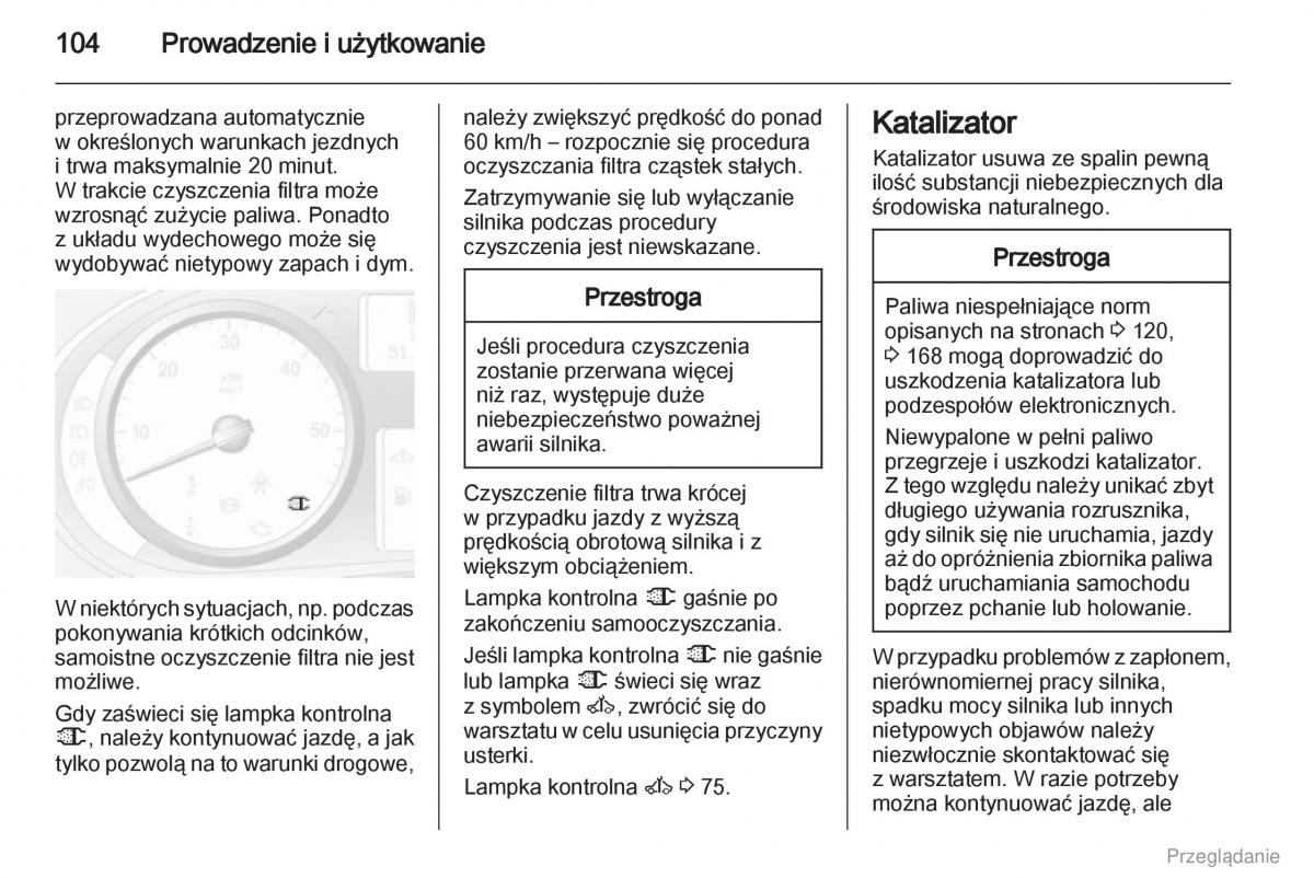 Opel Vivaro I 1 instrukcja obslugi / page 105