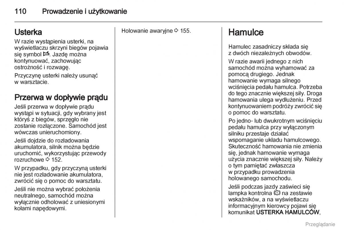 Opel Vivaro I 1 instrukcja obslugi / page 111