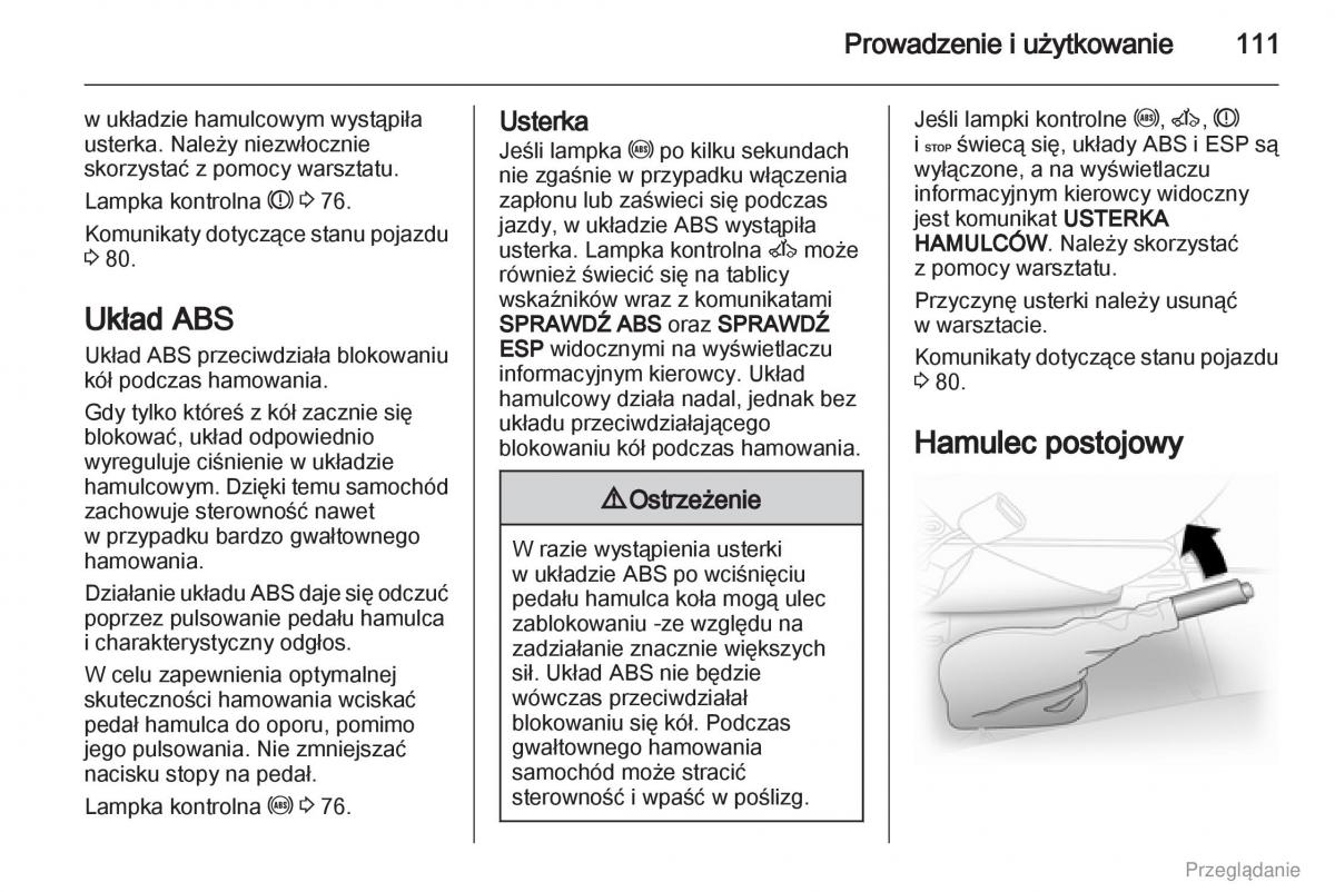 Opel Vivaro I 1 instrukcja obslugi / page 112