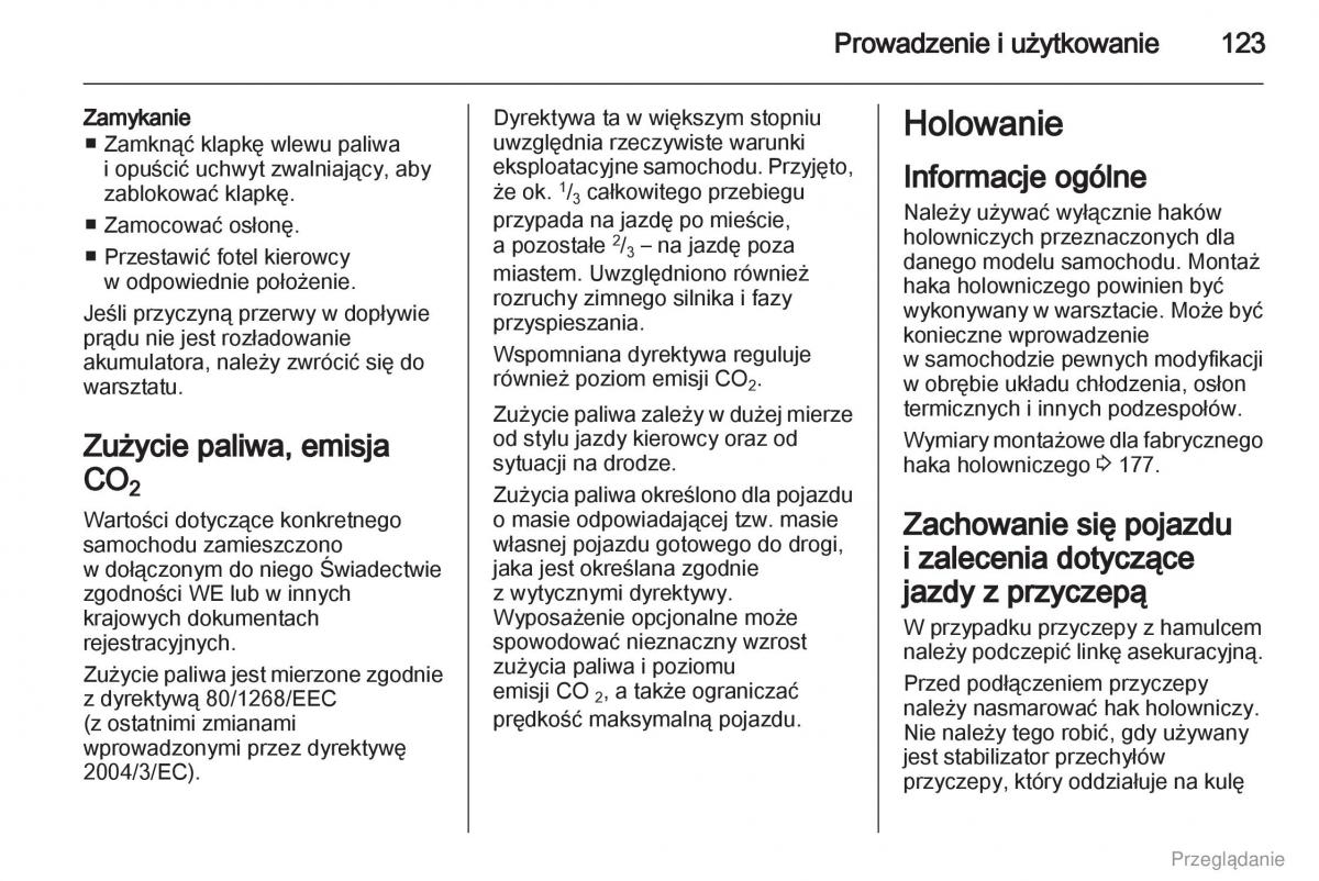 Opel Vivaro I 1 instrukcja obslugi / page 124