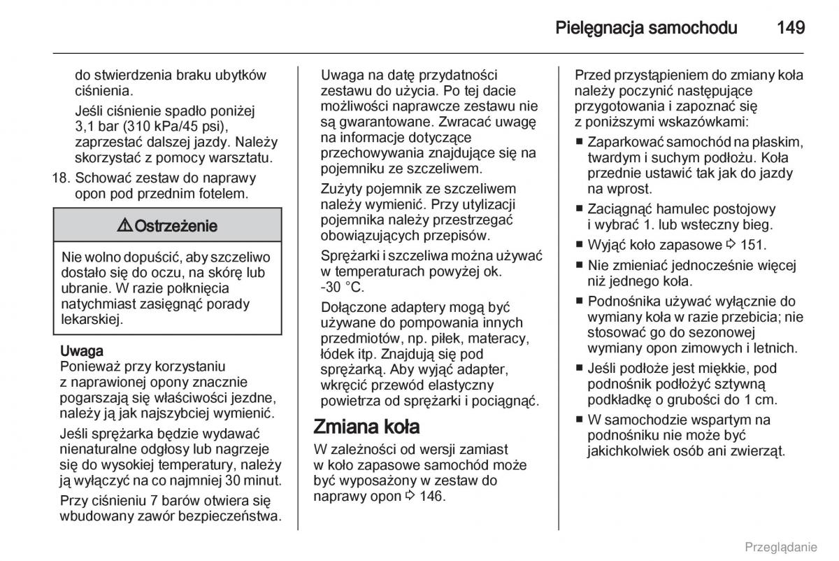 Opel Vivaro I 1 instrukcja obslugi / page 150