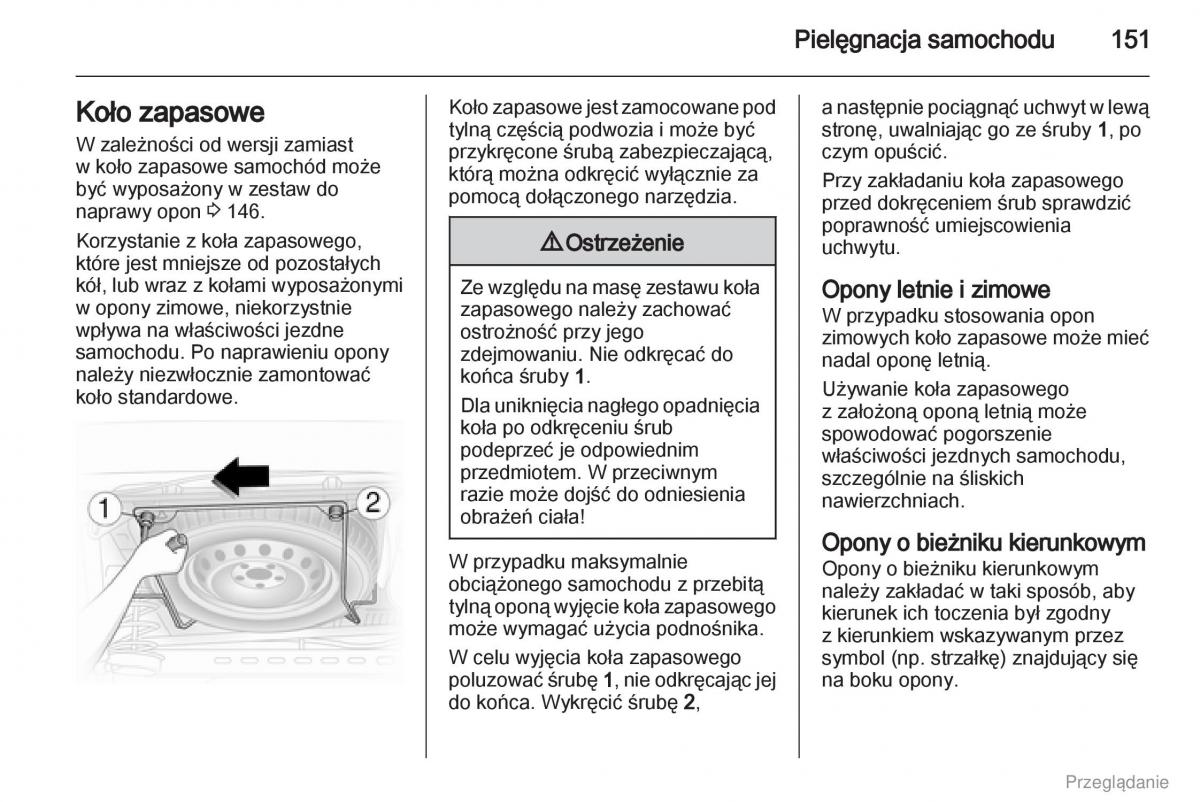 Opel Vivaro I 1 instrukcja obslugi / page 152