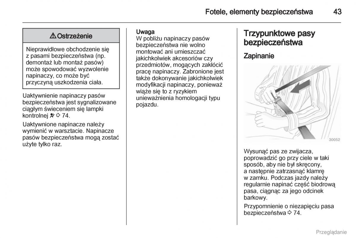 Opel Vivaro I 1 instrukcja obslugi / page 44