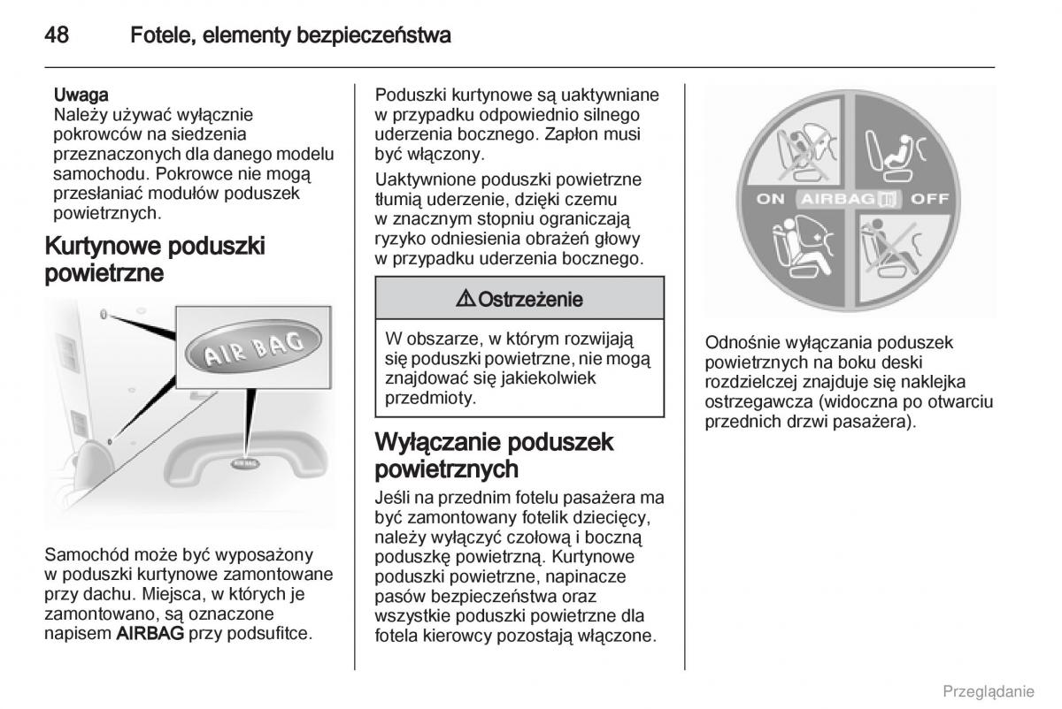 Opel Vivaro I 1 instrukcja obslugi / page 49