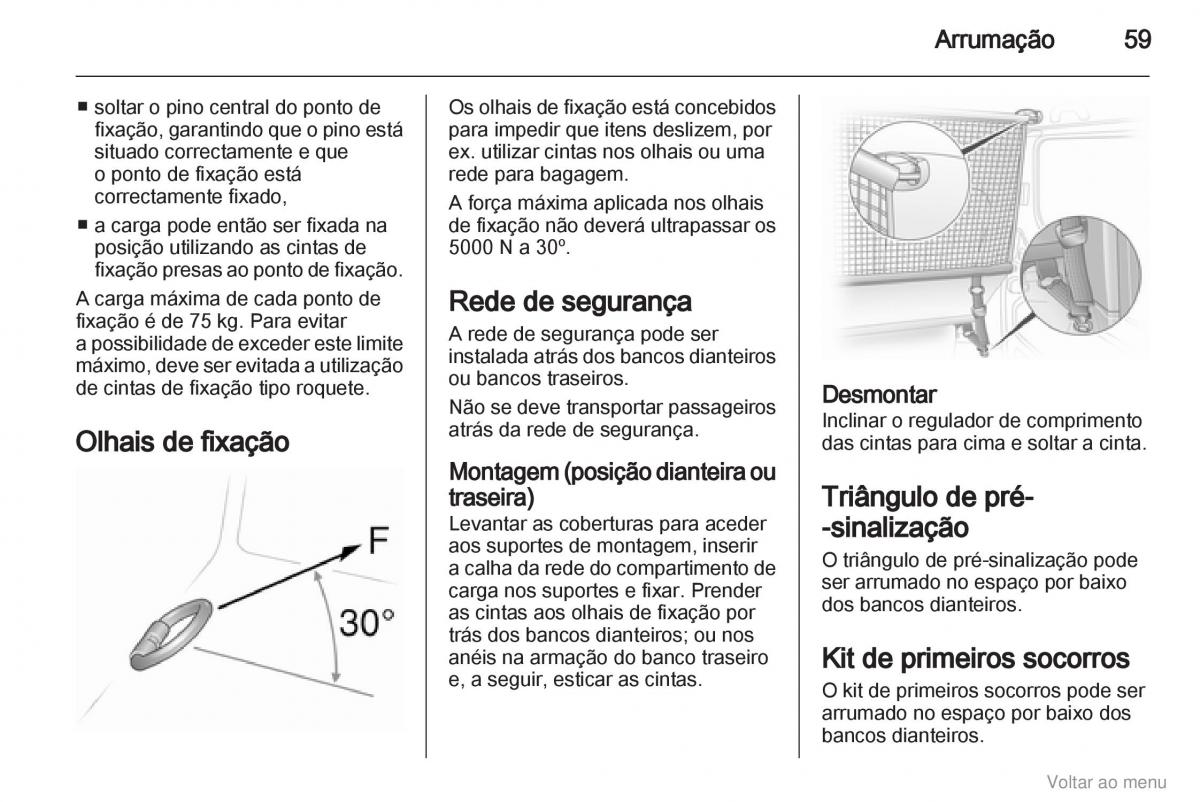 Opel Vivaro I 1 manual del propietario / page 60