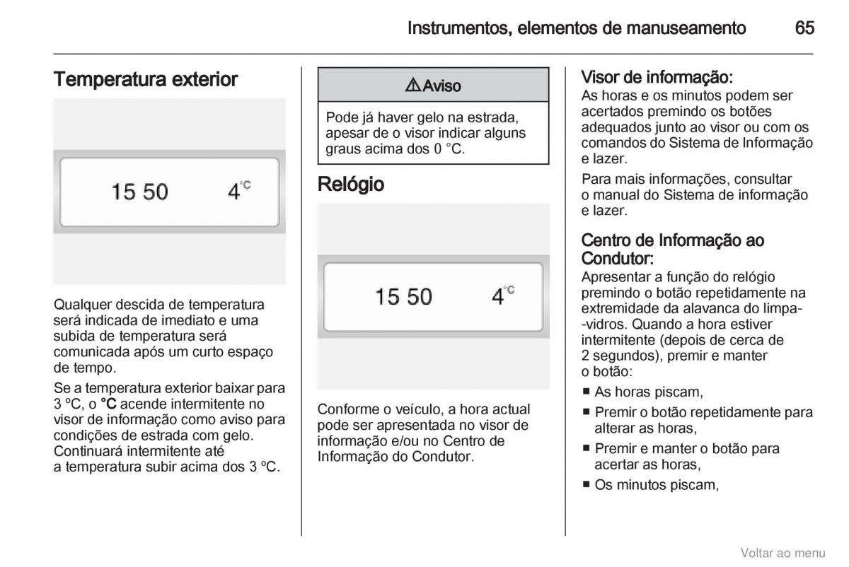 Opel Vivaro I 1 manual del propietario / page 66