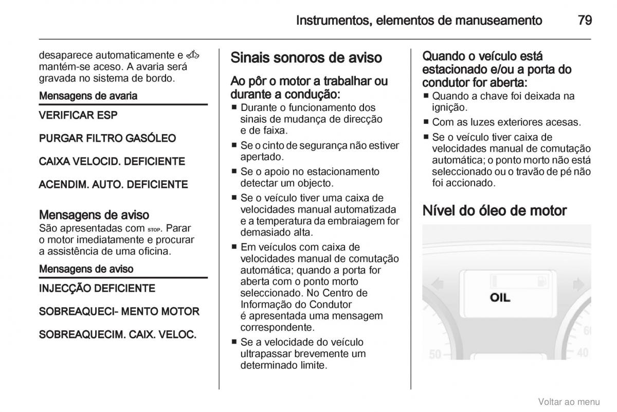 Opel Vivaro I 1 manual del propietario / page 80