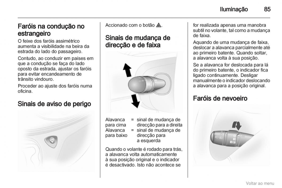 Opel Vivaro I 1 manual del propietario / page 86