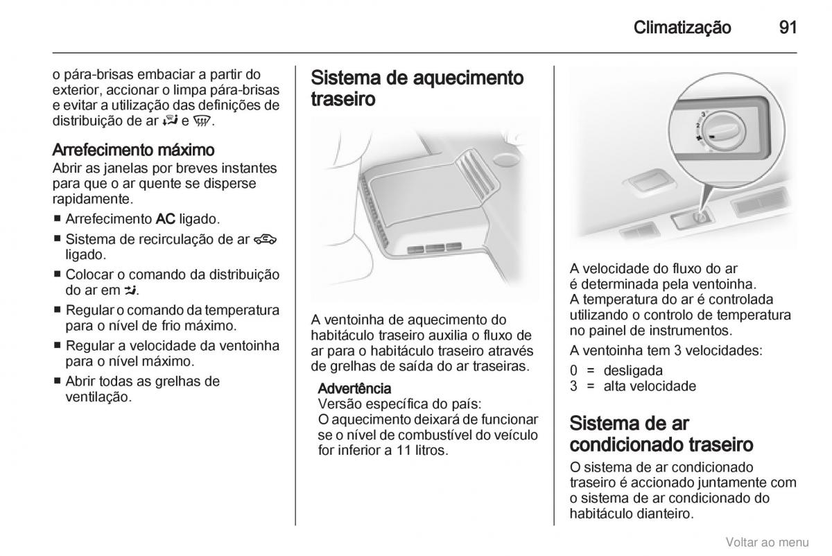 Opel Vivaro I 1 manual del propietario / page 92