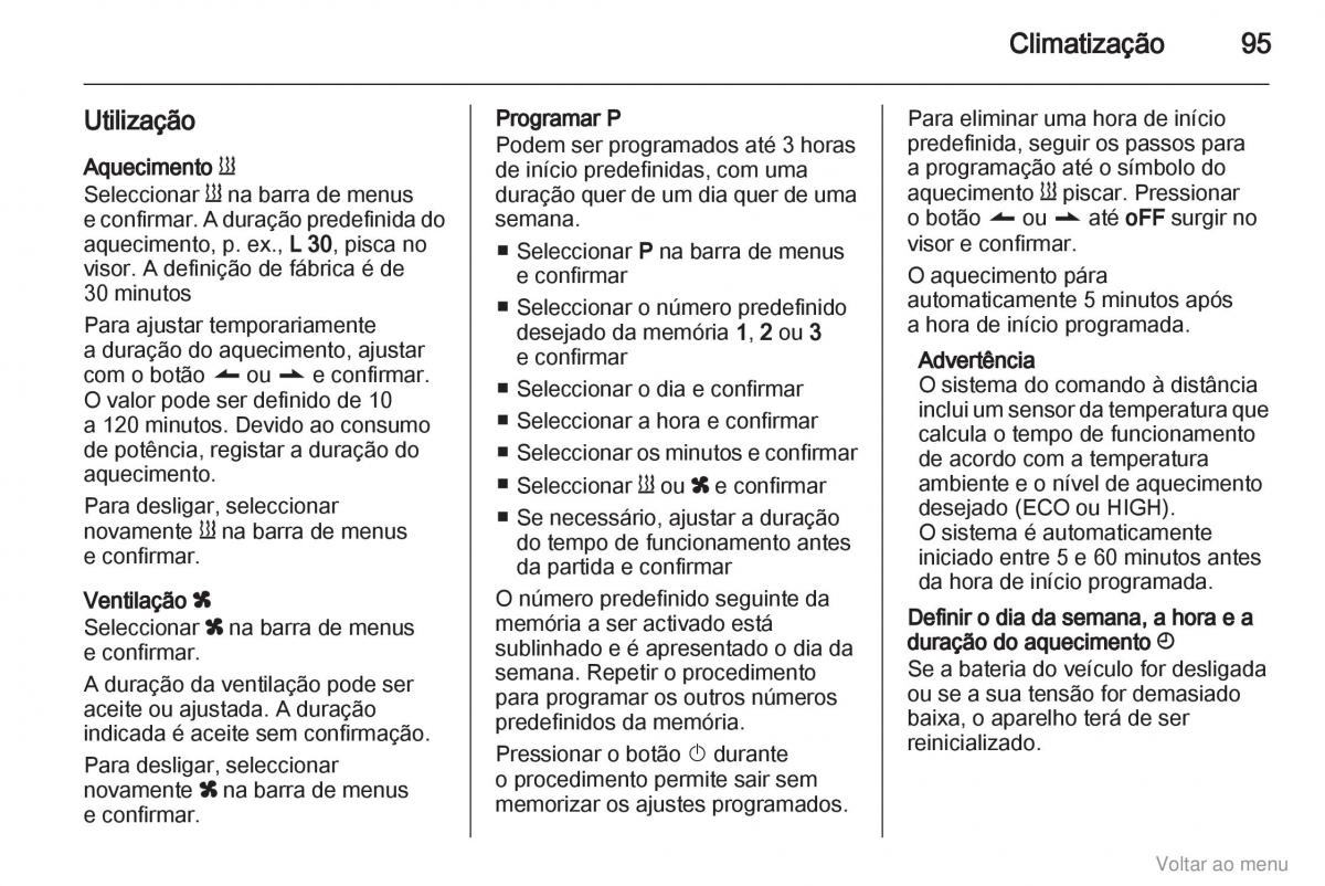 Opel Vivaro I 1 manual del propietario / page 96