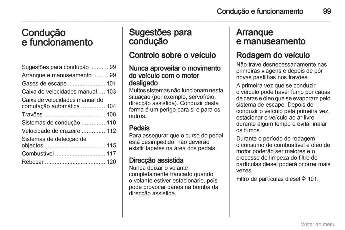 Opel Vivaro I 1 manual del propietario / page 100