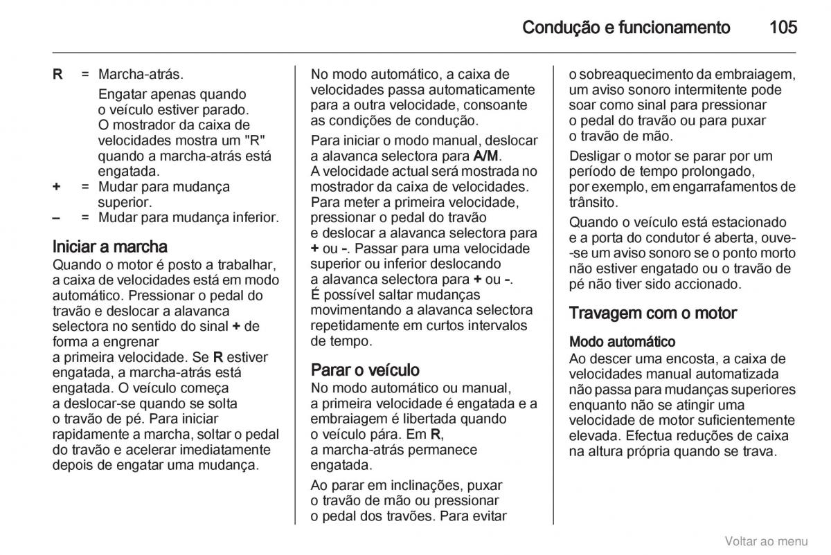 Opel Vivaro I 1 manual del propietario / page 106