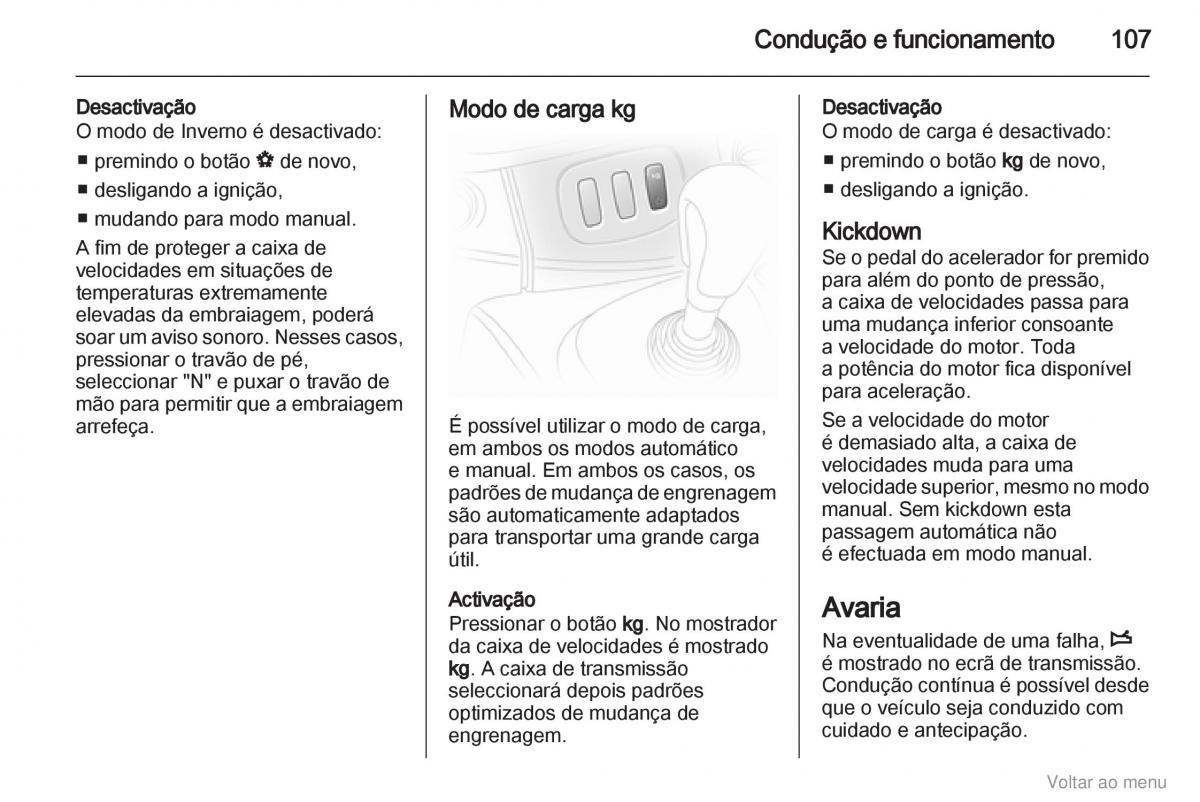 Opel Vivaro I 1 manual del propietario / page 108