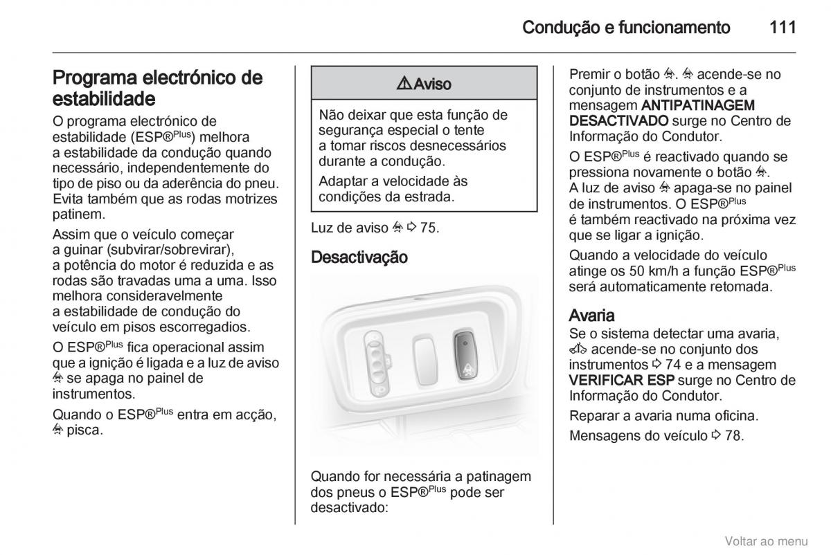 Opel Vivaro I 1 manual del propietario / page 112