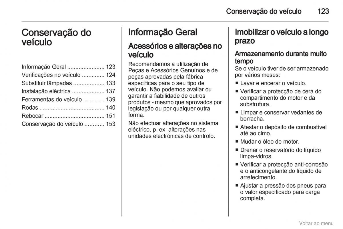 Opel Vivaro I 1 manual del propietario / page 124