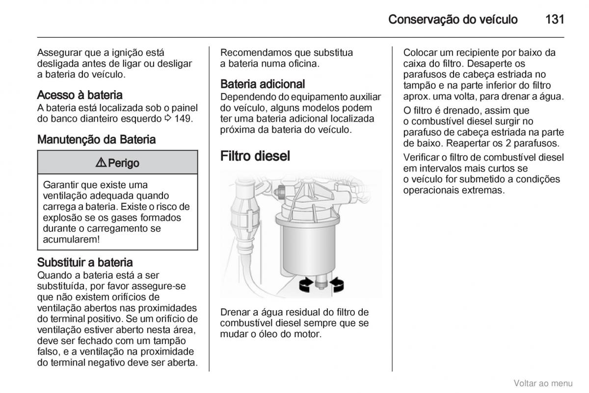 Opel Vivaro I 1 manual del propietario / page 132