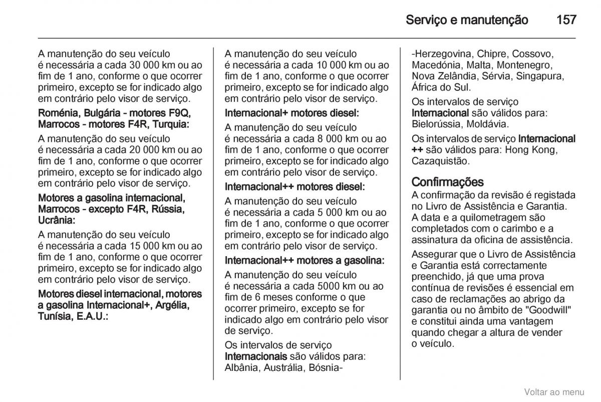 Opel Vivaro I 1 manual del propietario / page 158