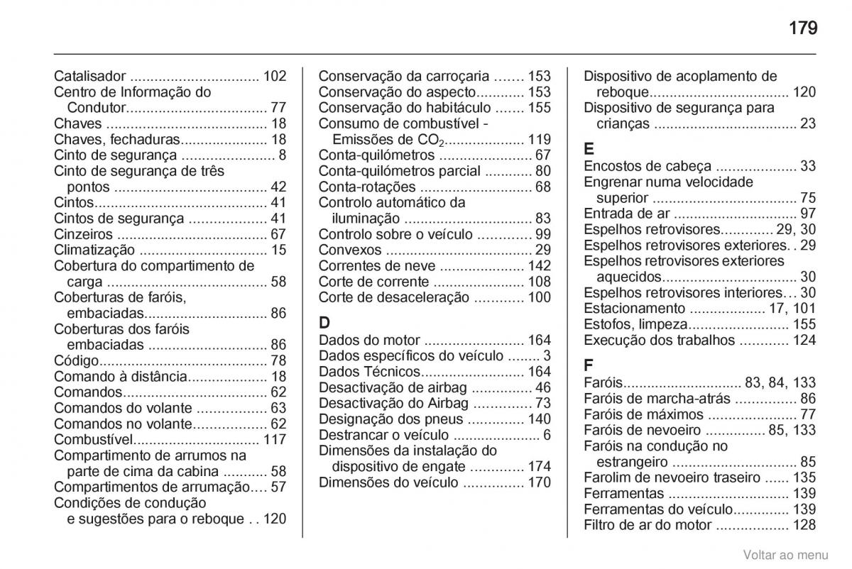 Opel Vivaro I 1 manual del propietario / page 180