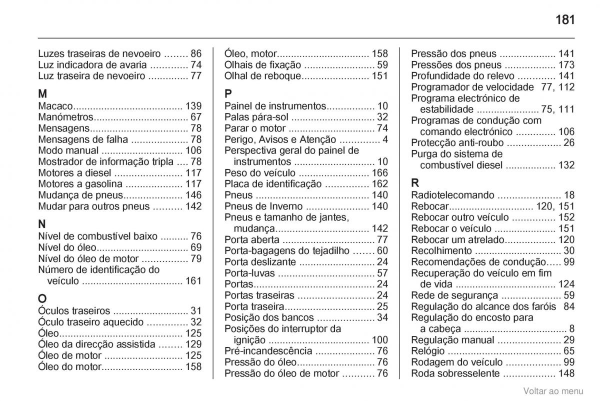 Opel Vivaro I 1 manual del propietario / page 182