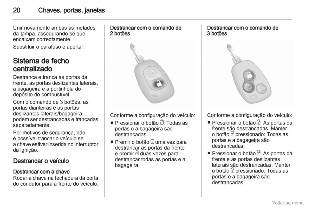 Opel Vivaro I 1 manual del propietario / page 21