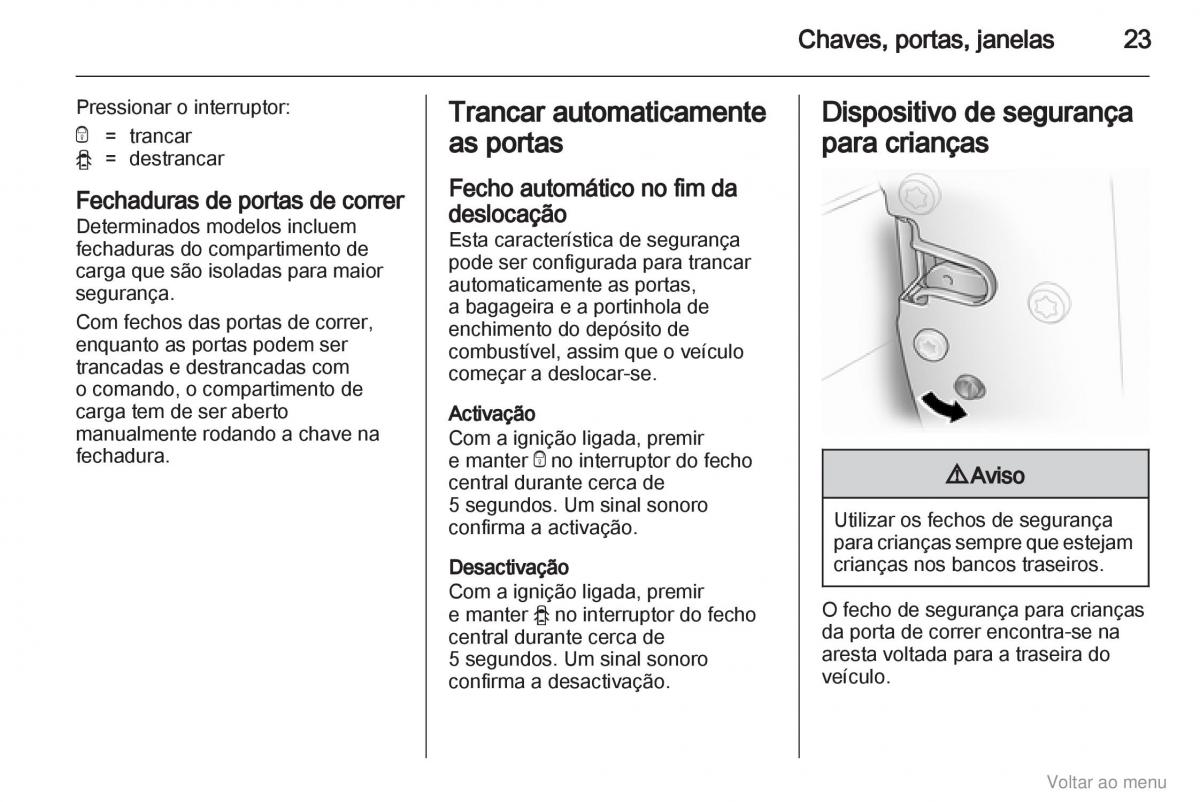 Opel Vivaro I 1 manual del propietario / page 24