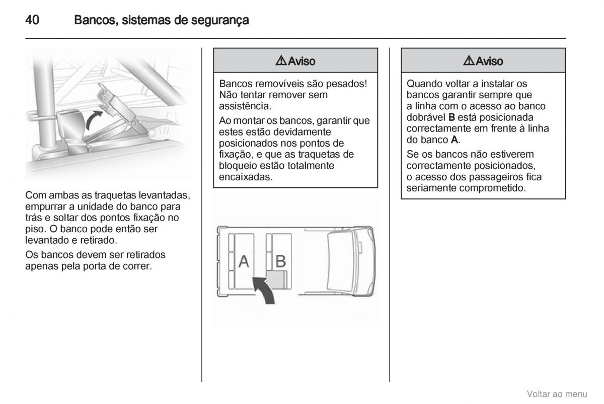 Opel Vivaro I 1 manual del propietario / page 41