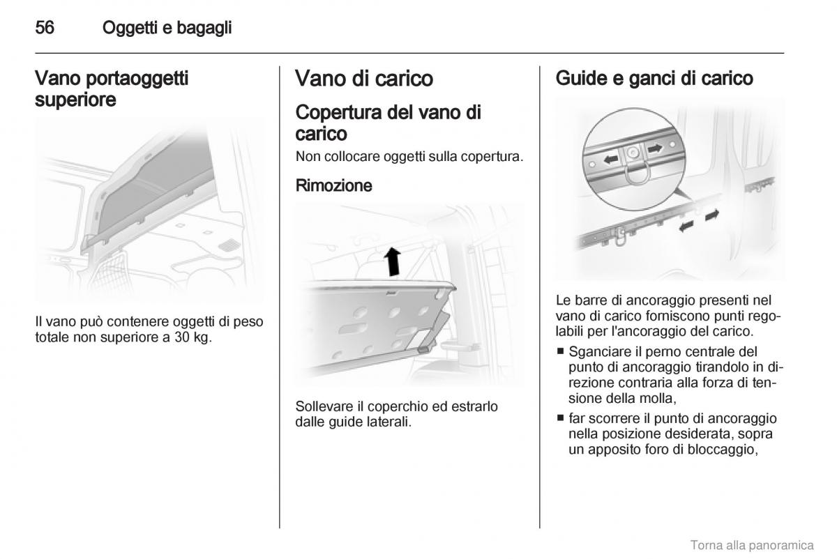 Opel Vivaro I 1 manuale del proprietario / page 57